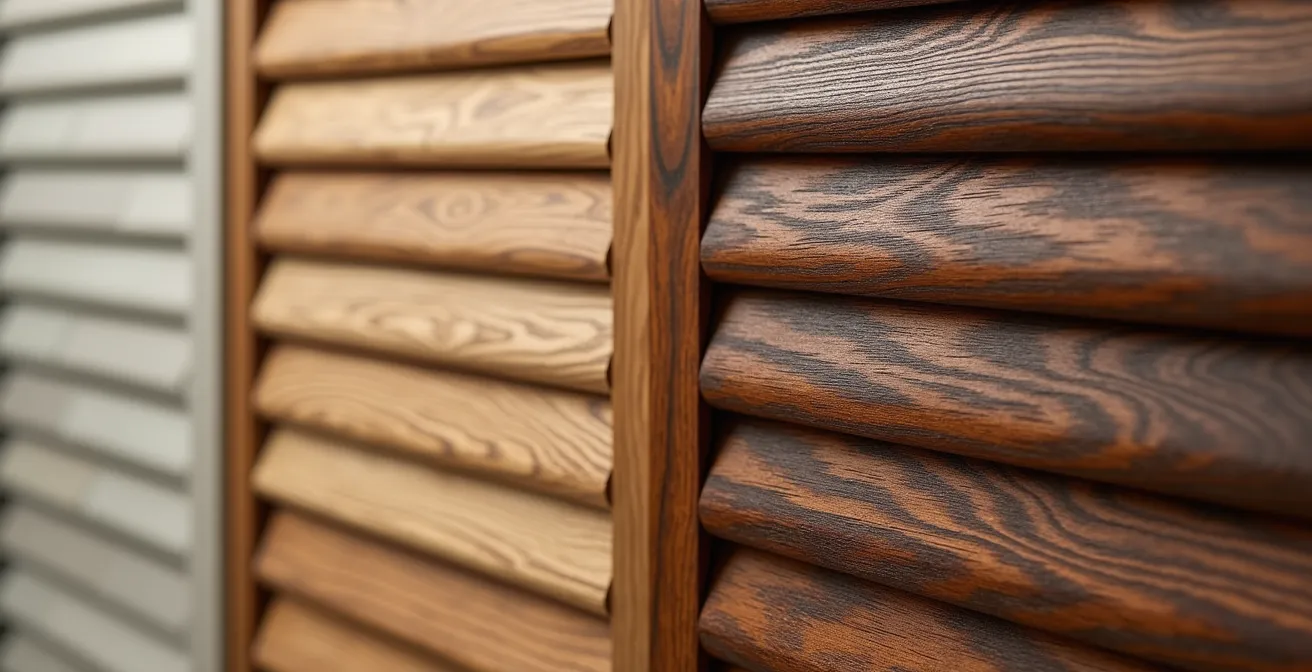 Échantillons de textures et finitions pour volets composites